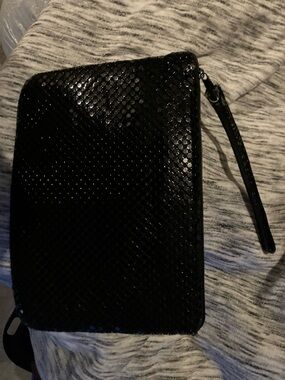 Black Sequin Wristlet Clutch